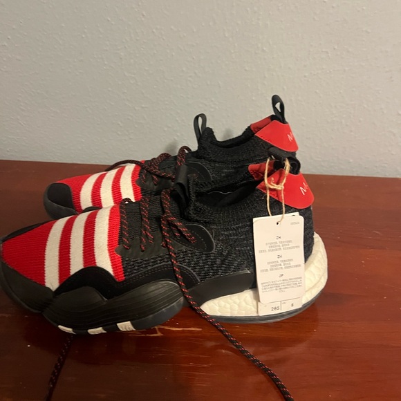 adidas Red and Black Athletic Shoes Trae Young Chinese Year - Picture 2 of 7